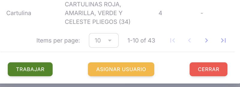 Botón Trabajar en la ficha de una licitación dentro de la plataforma